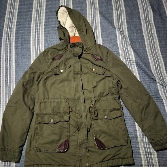 Ambiance Olive Green Jacket with Plush Lining - Picture 1 of 11